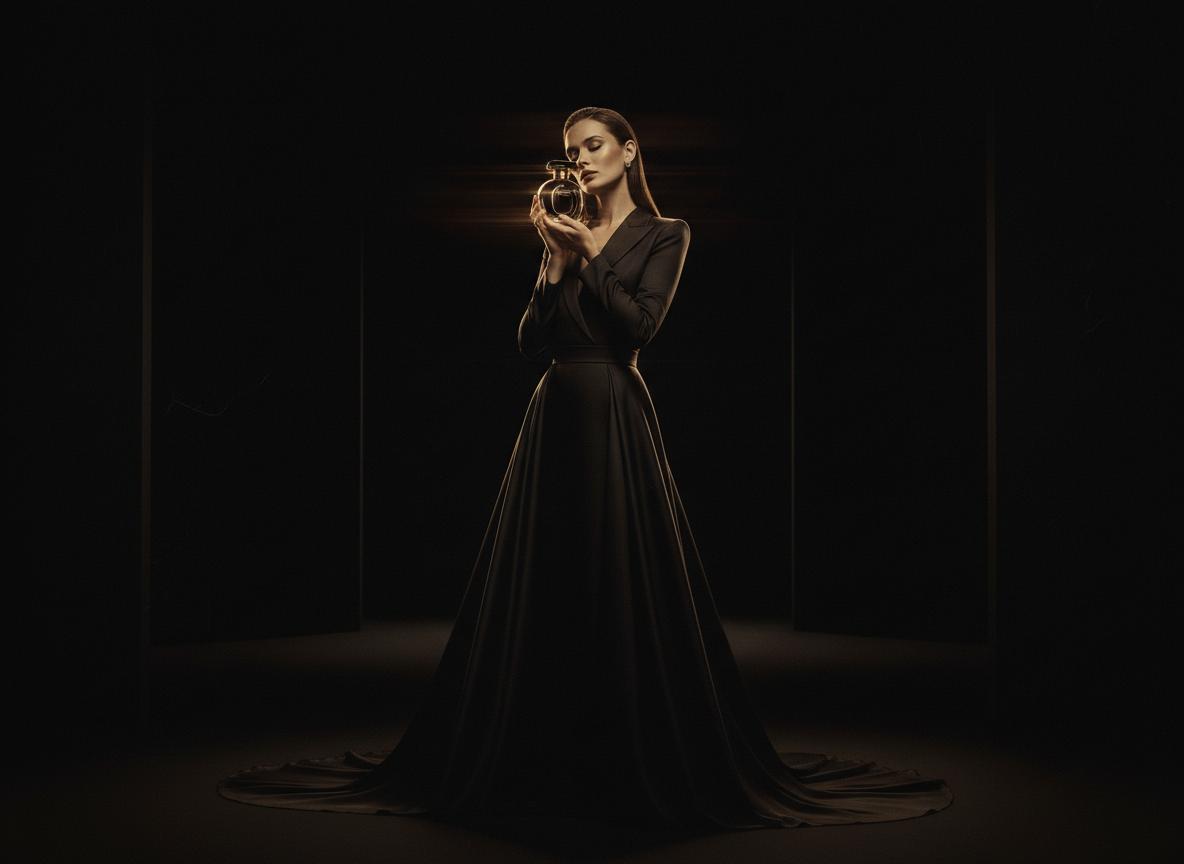 Cinematic campaign still from an AI influencer launch.